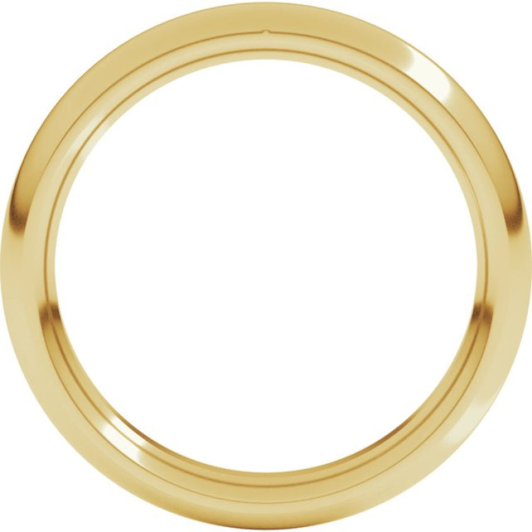 14K Yellow Gold 3.5 mm Comfort-Fit Half Round Band Size 4.5