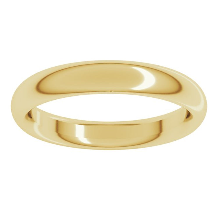 10K Yellow Gold 3.5 mm Comfort-Fit Half Round Band Size 8