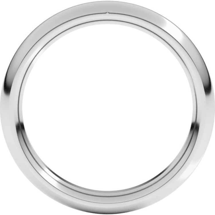 14K White Gold 3.5 mm Comfort-Fit Half Round Band Size 9