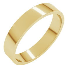 14K Yellow Gold 4.5 mm Flat Band Size 5