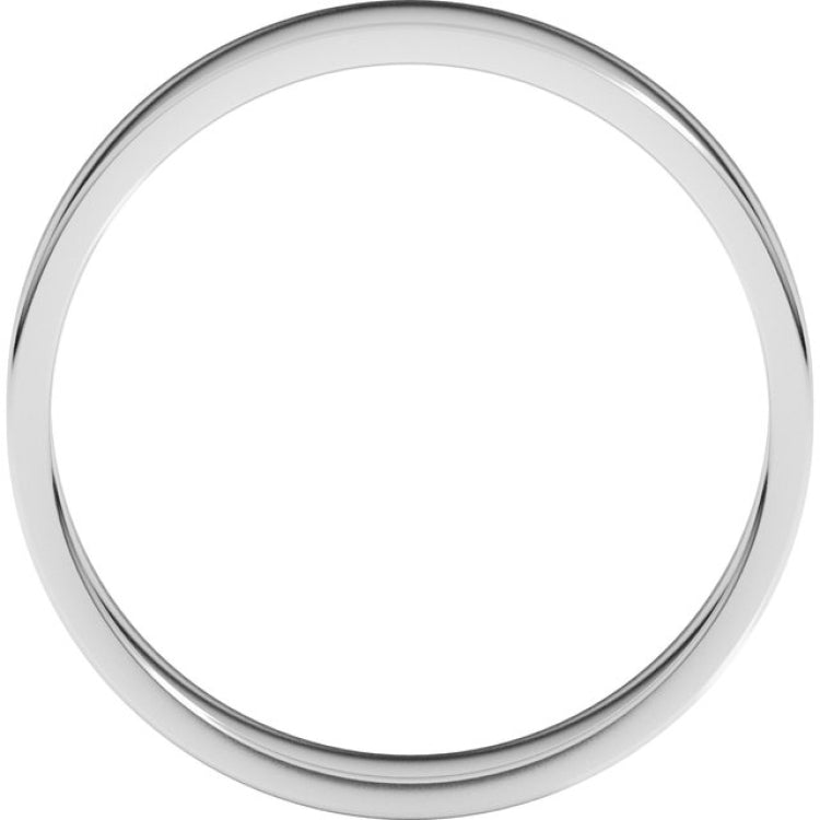 14K White Gold 4.5 mm Flat Band Size 6