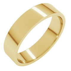 14K Yellow Gold 5.5 mm Flat Band Size 9.5