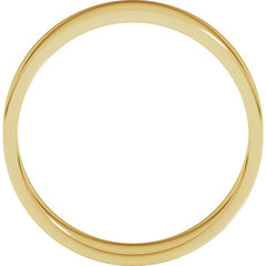 14K Yellow Gold 5.5 mm Flat Band Size 9.5