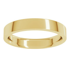 14K Yellow Gold 3.5 mm Comfort-Fit Flat Band Size 5.5