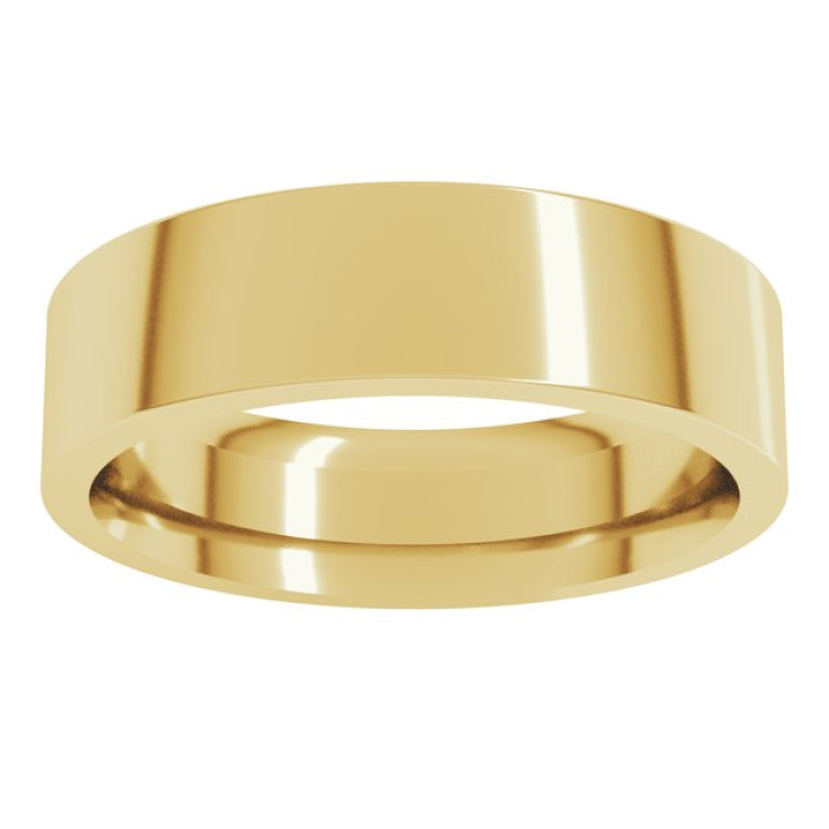 10K Yellow Gold 5.5 mm Comfort-Fit Flat Band Size 6.5