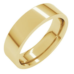14K Yellow Gold 5.5 mm Comfort-Fit Flat Band Size 8