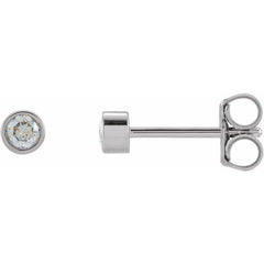 14K White Gold 1/2 CTW Lab-Grown Diamond Micro Bezel-Set Earrings