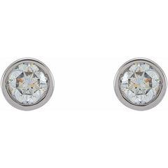 14K White Gold 1/2 CTW Lab-Grown Diamond Micro Bezel-Set Earrings