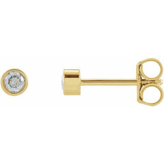 14K Yellow Gold 5/8 CTW Lab-Grown Diamond Micro Bezel-Set Earrings
