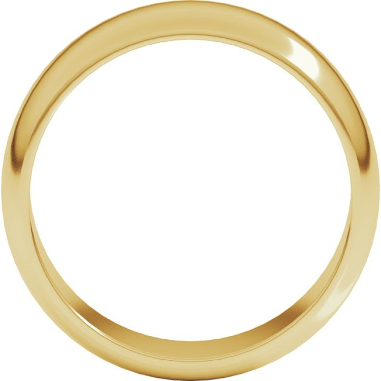 14K Yellow Gold 7 mm Half Round Band Size 13