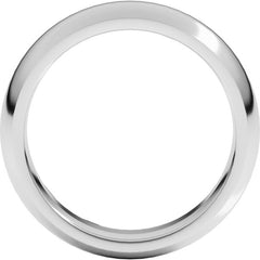 Platinum 6 mm Comfort-Fit Half Round Band Size 12