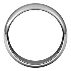 Platinum 8 mm Half Round Band Size 7