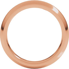 14K Rose Gold 4 mm Comfort-Fit Half Round Band Size 8