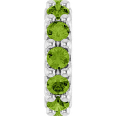 Sterling Silver Natural Peridot Spacer Charm/Pendant
