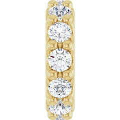 14K Yellow Gold Natural White Sapphire Spacer Charm/Pendant