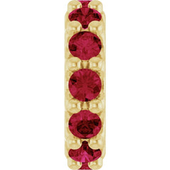 14K Yellow Gold Natural Ruby Spacer Charm/Pendant