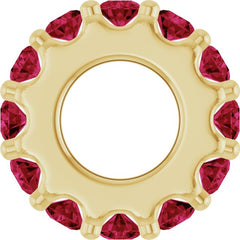 14K Yellow Gold Natural Ruby Spacer Charm/Pendant