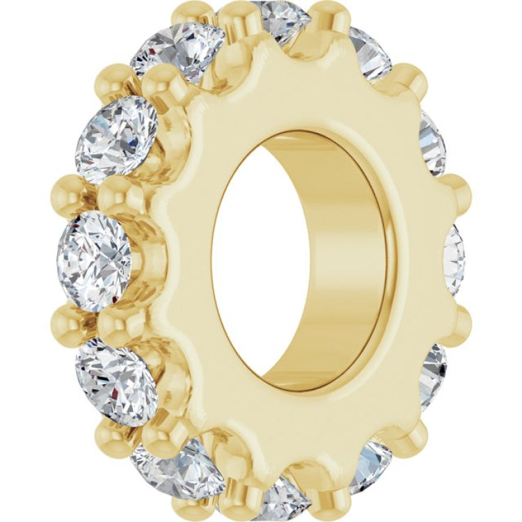14K Yellow Gold 1/3 CTW Natural Diamond Spacer Charm/Pendant