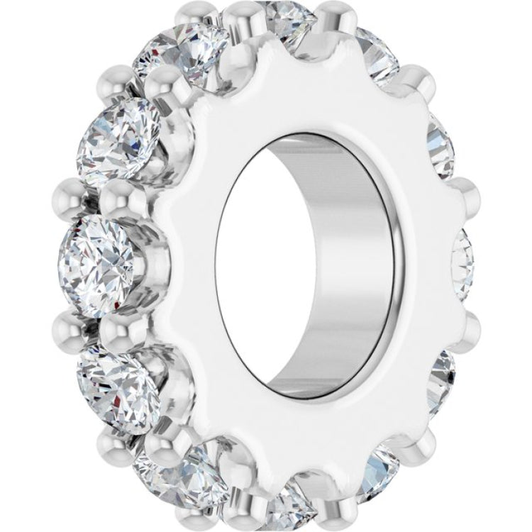 14K White Gold 1/3 CTW Lab-Grown Diamond Spacer Charm/Pendant