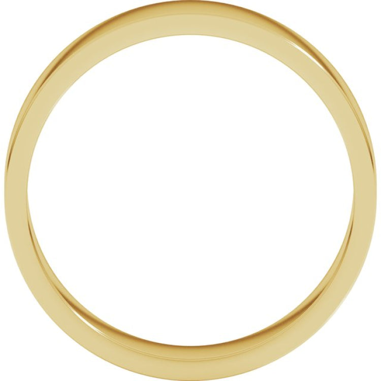14K Yellow Gold 5 mm Flat Band Size 10.5