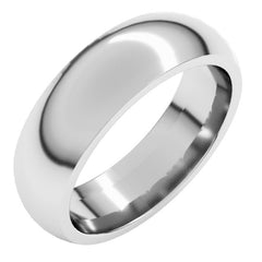 Platinum 6 mm Comfort-Fit Half Round Band Size 10.5