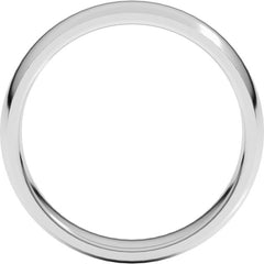 Platinum 5 mm Lightweight Comfort-Fit Half Round Band Size 11