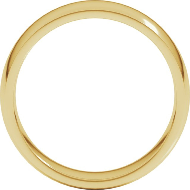 10K Yellow Gold 6 mm Lightweight Comfort-Fit Half Round Band Size 10
