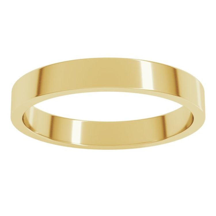 10K Yellow Gold 3 mm Flat Band Size 4.5