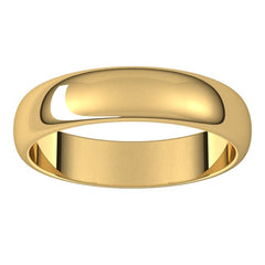 10K Yellow Gold 4.5 mm Half Round Band Size 8.5