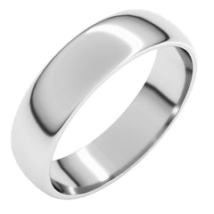 Palladium 5 mm Lightweight Half Round Band Size 7.5