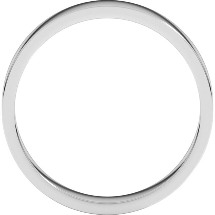 14K White Gold 4 mm Flat Band Size 10