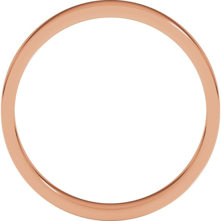 14K Rose Gold 3 mm Flat Band Size 7