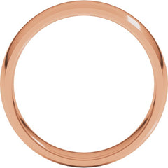 14K Rose Gold 5 mm Half Round Comfort Fit Light Band Size 8.5