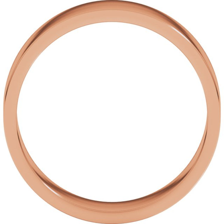 14K Rose Gold 6 mm Flat Band Size 11