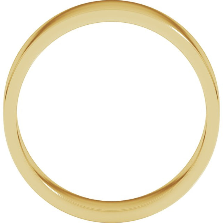10K Yellow Gold 6 mm Flat Band Size 8