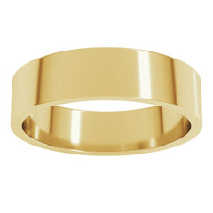 10K Yellow Gold 5 mm Flat Band Size 7