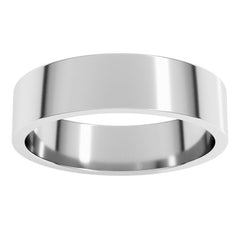 14K White Gold 5 mm Flat Band Size 9.5