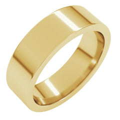 14K Yellow Gold 6 mm Comfort-Fit Flat Band Size 8.5