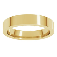 10K Yellow Gold 4 mm Comfort-Fit Flat Band Size 8.5