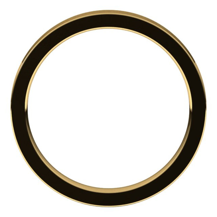 14K Yellow Gold 2.5 mm Comfort-Fit Flat Band Size 6