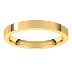 14K Yellow Gold 2.5 mm Comfort-Fit Flat Band Size 6