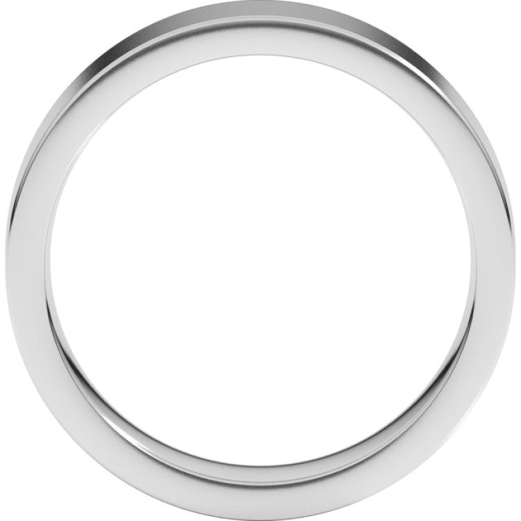 14K White Gold 5 mm Comfort-Fit Flat Band Size 6.5