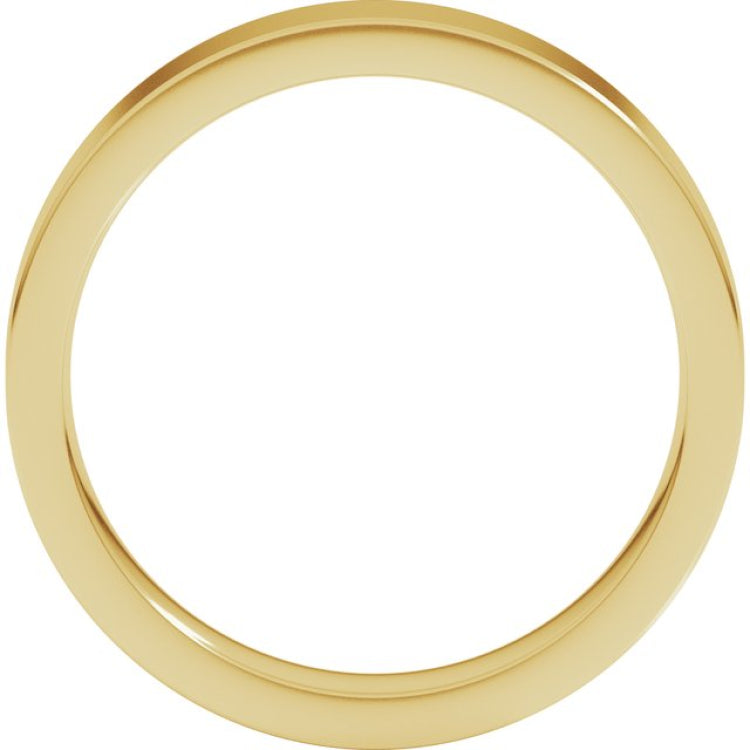 14K Yellow Gold 4 mm Comfort-Fit Flat Band Size 10