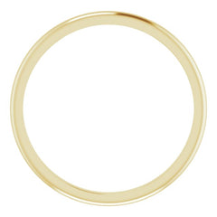 14K Yellow Gold 1.5 mm Half Round Band Size 5.5