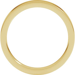 18K Yellow Gold 3 mm Comfort-Fit Flat Band Size 6