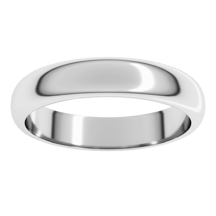 Sterling Silver 4 mm Half Round Band Size 5