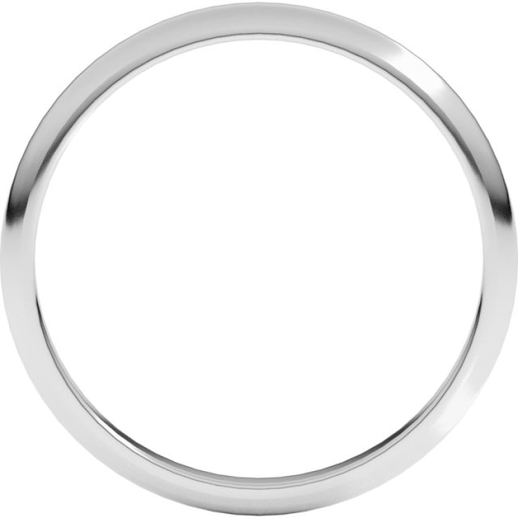 Sterling Silver 2 mm Half Round Band Size 9.5