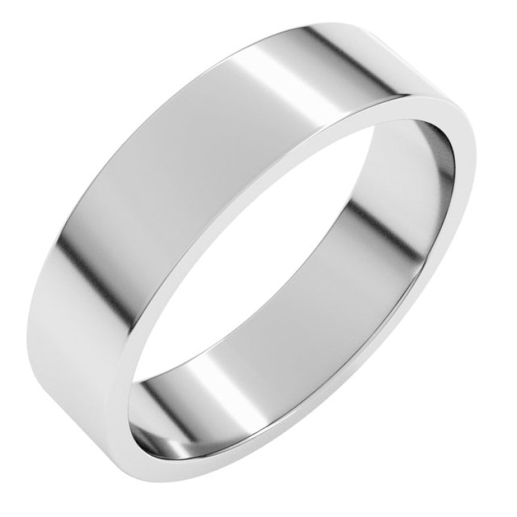 Sterling Silver 5 mm Flat Band Size 8