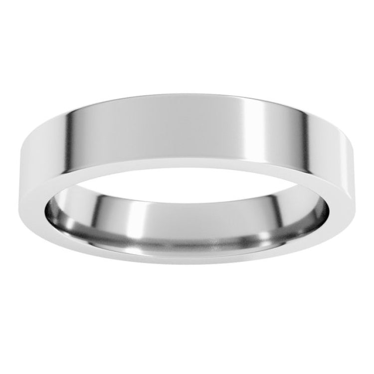 Sterling Silver 4 mm Comfort-Fit Flat Band Size 5