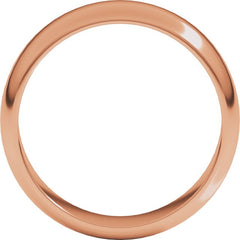 14K Rose Gold 6 mm Half Round Band Size 9.5